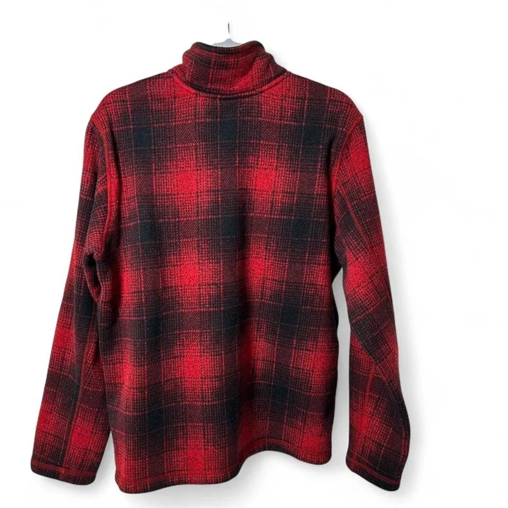 The‎ North Face Brown Label Men's Plaid 1/2-Zip Pullover Sweater Shirt Jacket L